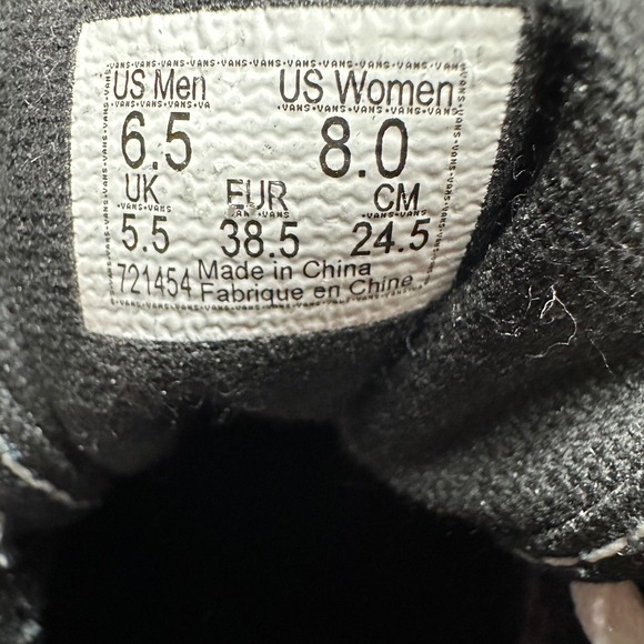 Vans UltraRange EXO Platform Black White Sneakers Women 8 WaffleCup Skate Shoes - Picture 5 of 6